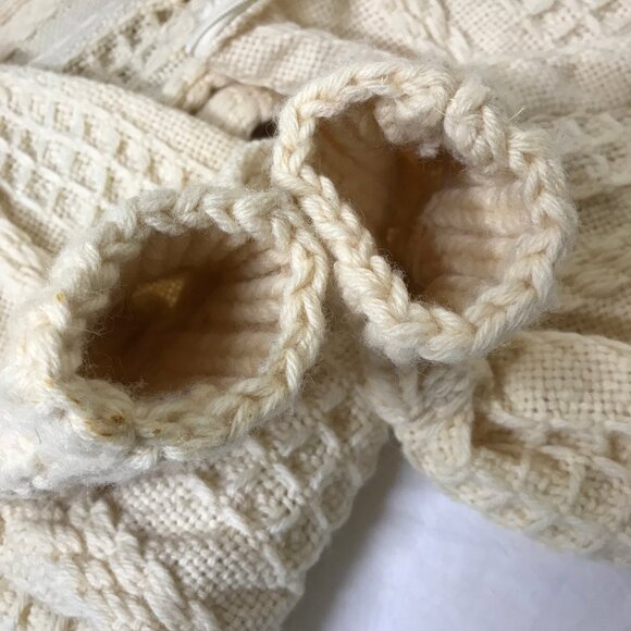 Vtg Irish Wool Fisherman Zip Cardigan ZIP OFF CONVERTIBLE SLEEVE To Sweater Vest - Picture 13 of 16